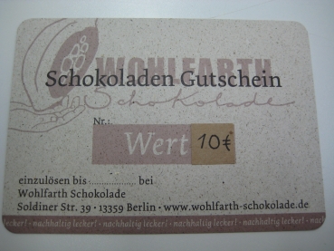 Gutscheine > Wohlfarth Schokolade